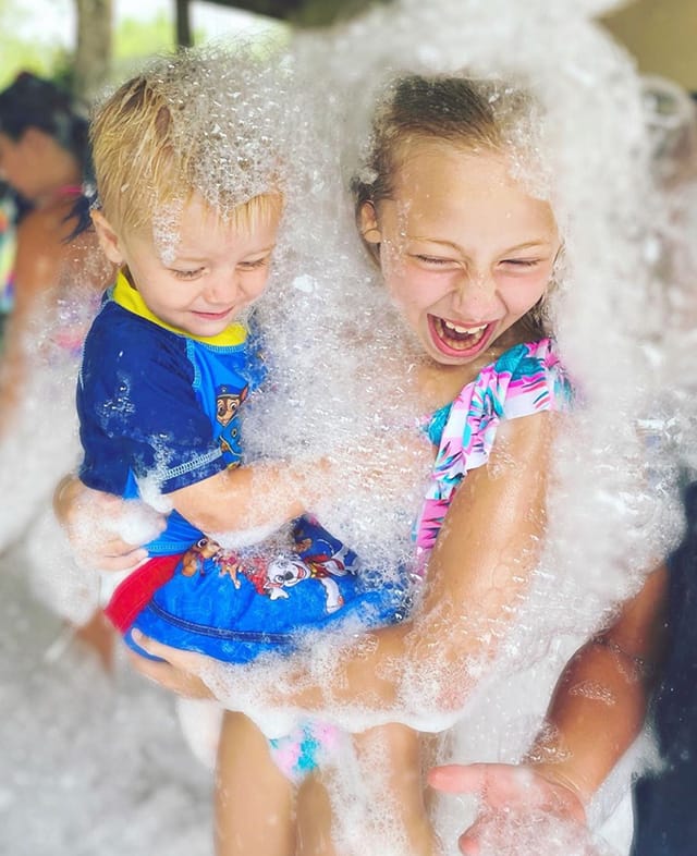 what is a foam party for kids in South Jersey NJ with safe backyard setup